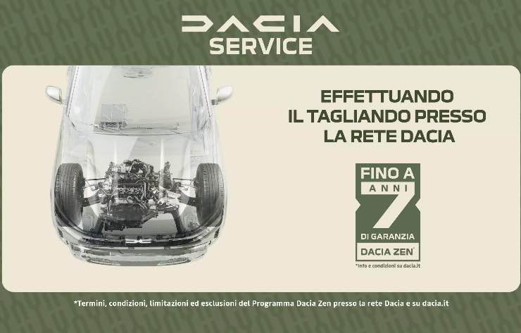 Dacia Zen vantaggi garanzia e tagliandi