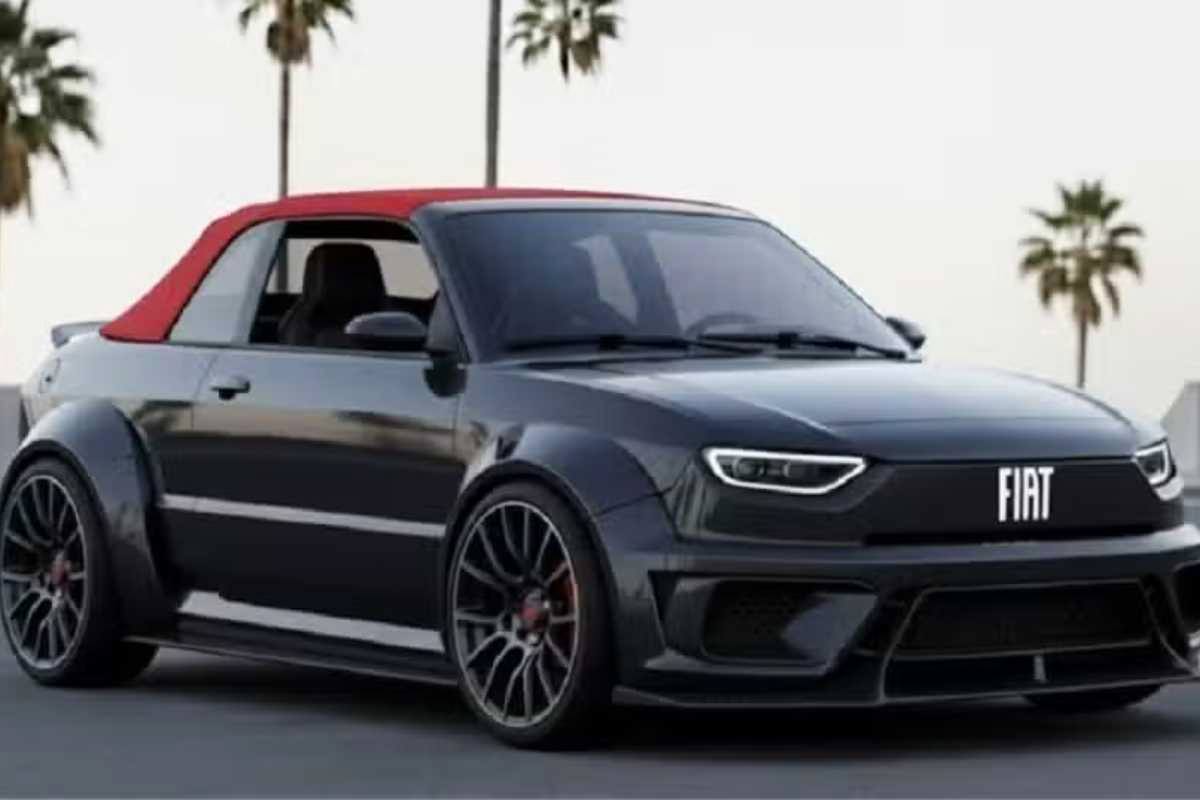 Il render della Fiat 127 Sport Cabrio